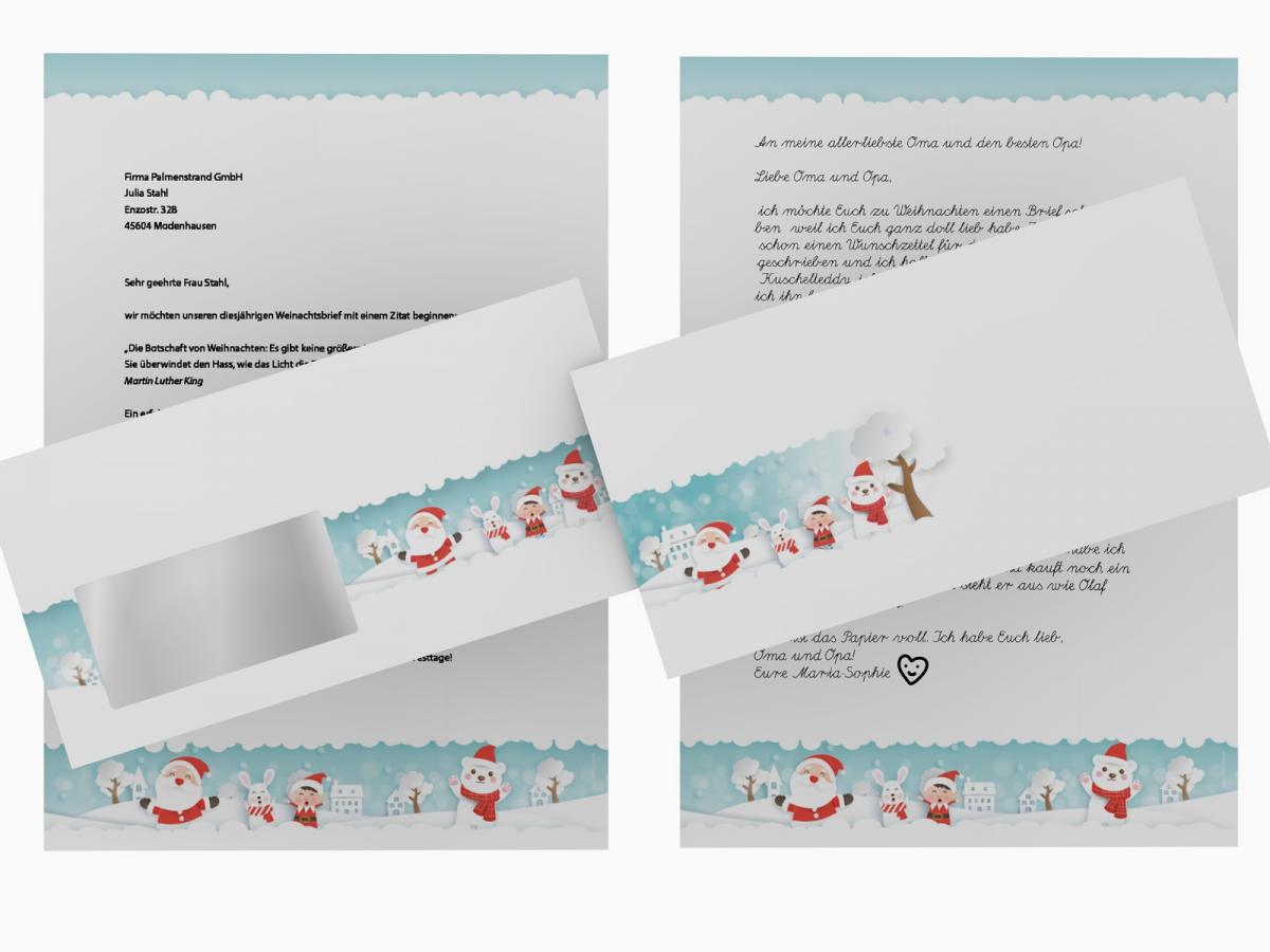 Weihnachtsbriefpapier mit Motiv Briefpapier mit Motiv